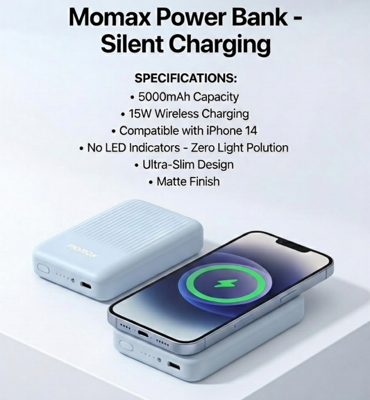 MOMAX 15 WAT WIRELESS POWER BANK