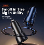 CAR CHARGER TOOCKI YF01 48W DUAL PORT SUPER FAST CHARGING