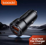 CAR CHARGER TOOCKI YF01 48W DUAL PORT SUPER FAST CHARGING