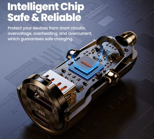 CAR CHARGER TOOCKI YF01 48W DUAL PORT SUPER FAST CHARGING