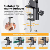 ADJUSTABLE MOBILE STAND HOLDER WITH FLEXIABLE ARM 360° ROTATION CLAMP FOR DESK TABLE