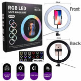 RING LIGHT RGB MJ26 26CM WITH MOBILE HOLDER